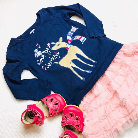 COPY - Gymboree long sleeve winter deer cotton top Sz 3T - Picture 2 of 6